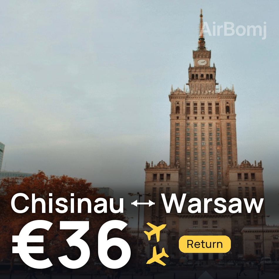 Bilet lotniczy: Kiszyniów — Warszawa, €36