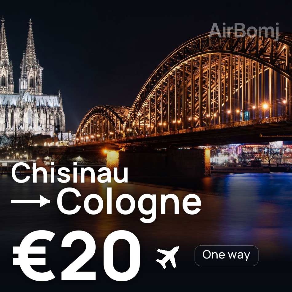 تذكرة طيران: كيشيناو — كولون، €20