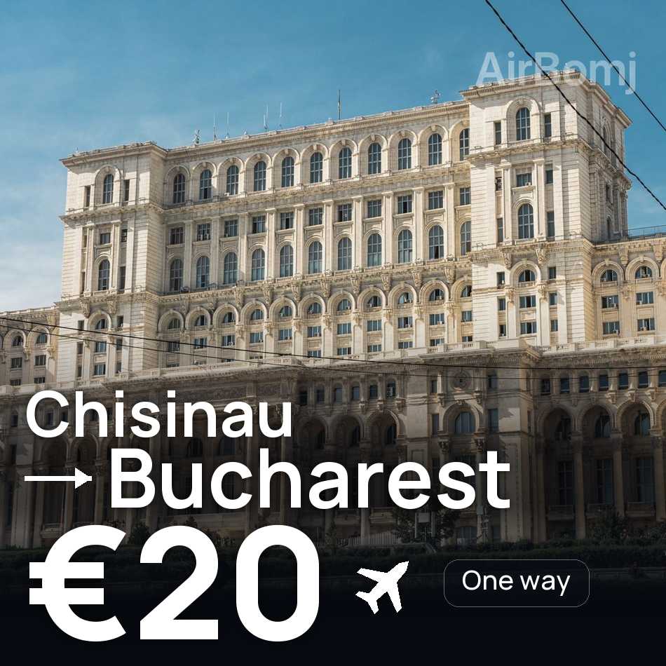 تذكرة طيران: كيشيناو — بوخارست، €20