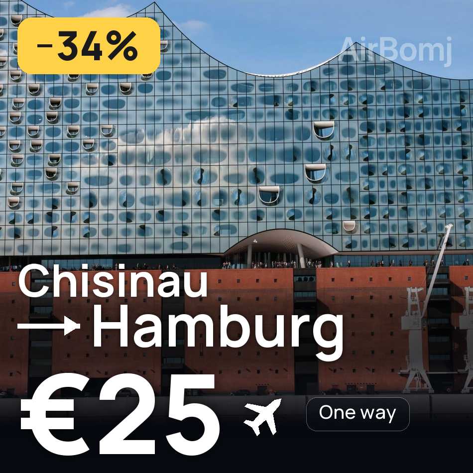 Flugticket: Chișinău — Hamburg, €25