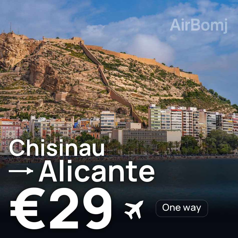 Bilet lotniczy: Kiszyniów — Alicante, €29
