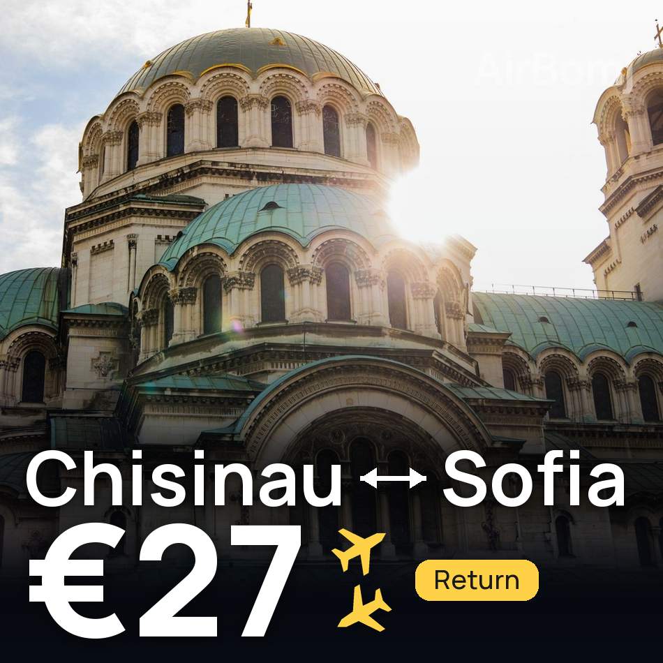 تذكرة طيران: كيشيناو — صوفيا، €27