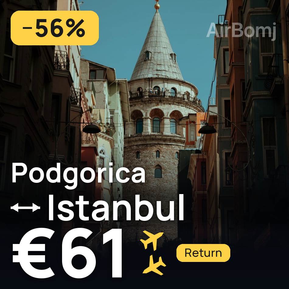 Passagem aérea: Podgorica — Istambul, €61