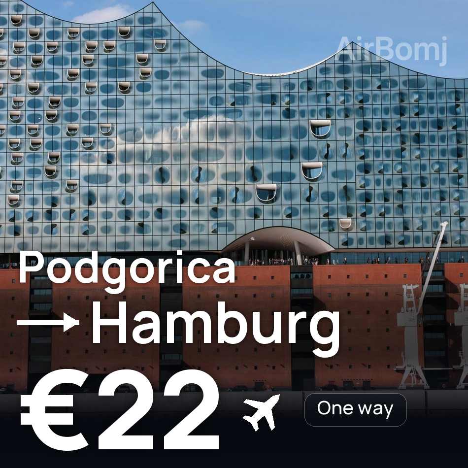 Passagem aérea: Podgorica — Finkenwerder, €22