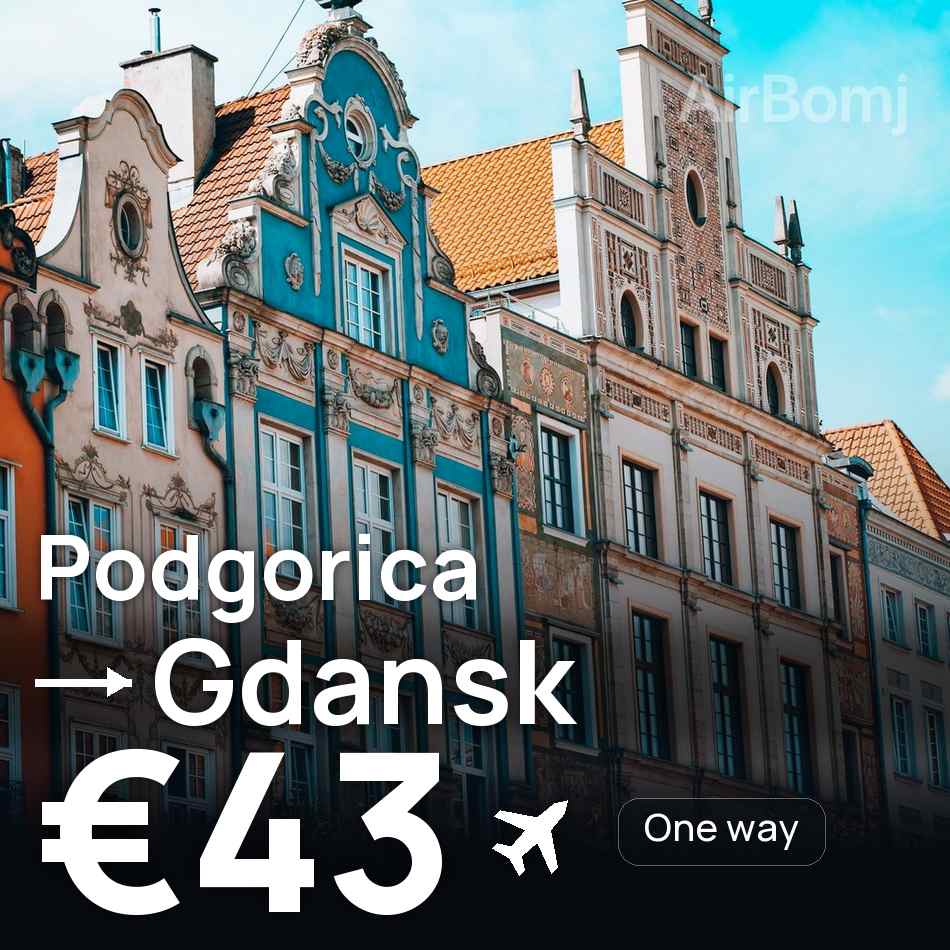 Passagem aérea: Podgorica — Gdansk, €43