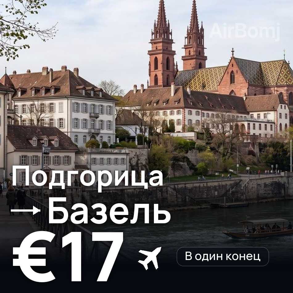 Авиабилет: Подгорица — Базель, €17