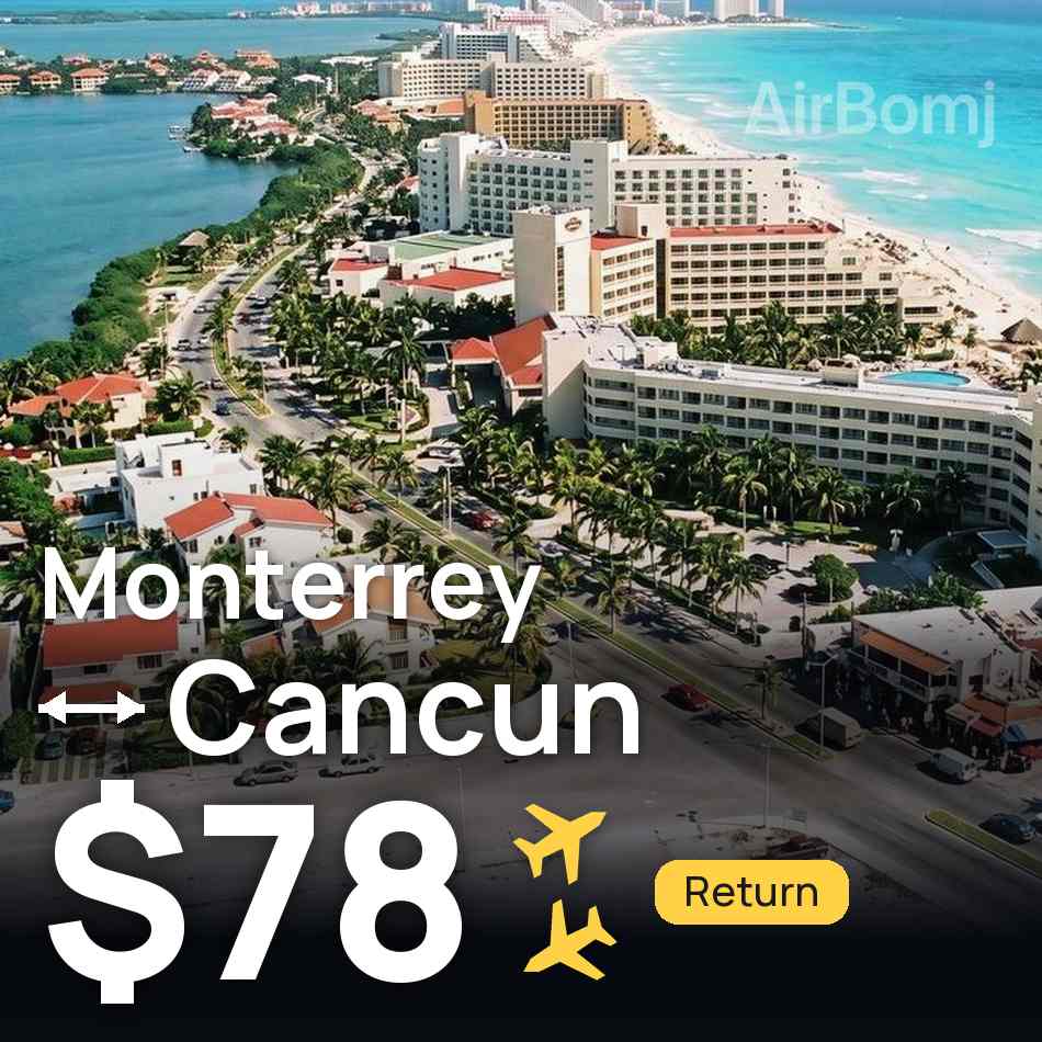 Passagem aérea: Monterrei — Cancún, $78