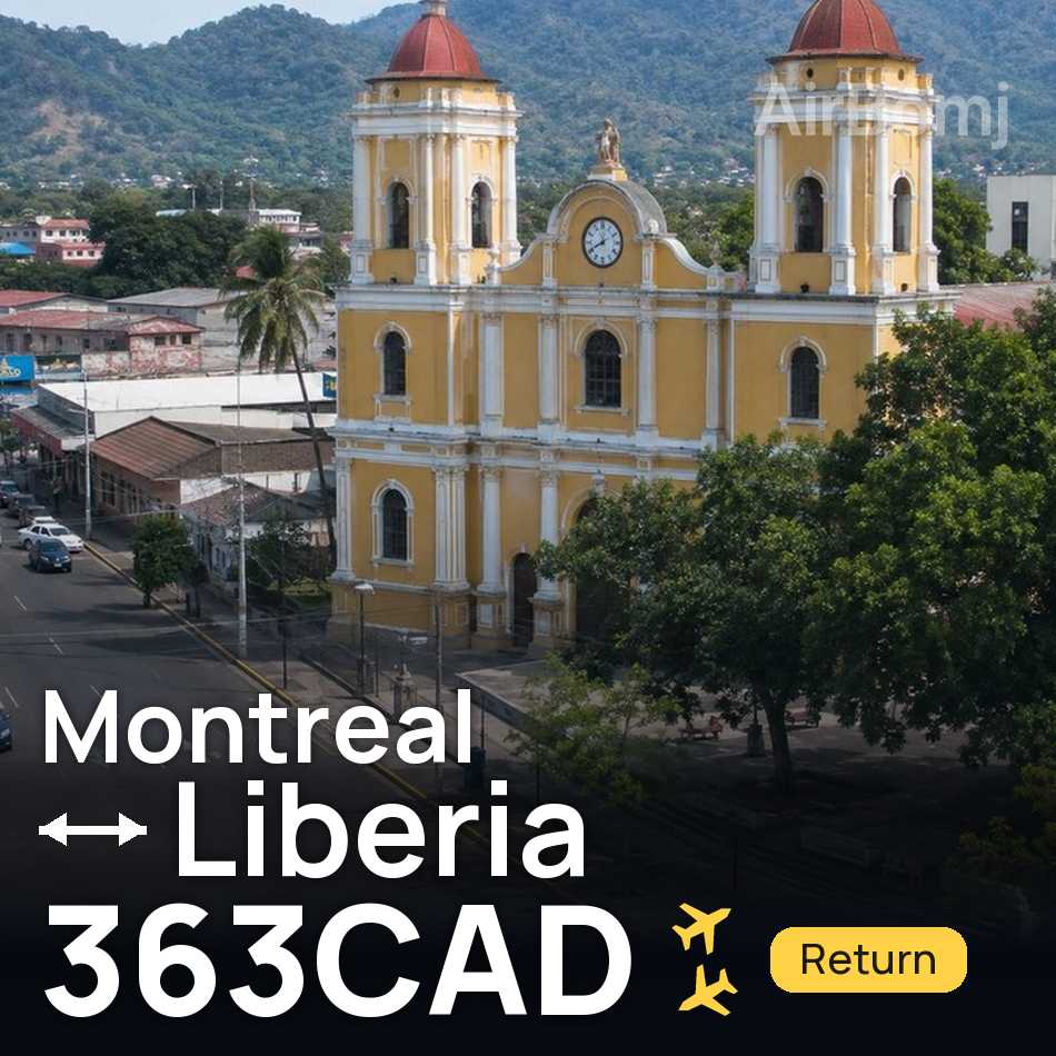 تذكرة طيران: مونتريال — ليبيريا، 363CAD
