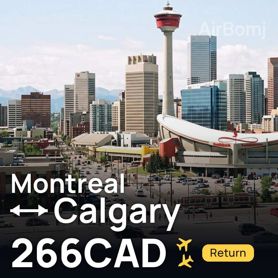 تذكرة طيران: مونتريال — كالجاري، 266CAD