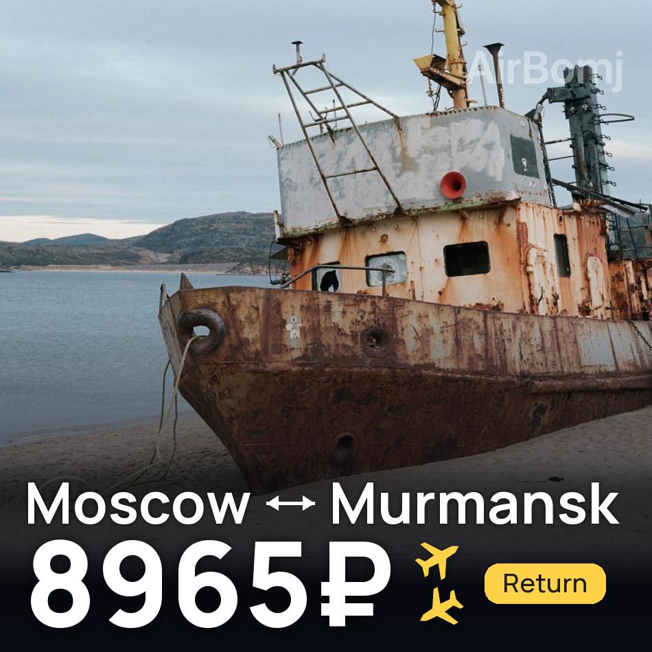 Flight ticket: Moscow to Murmansk, 8965₽