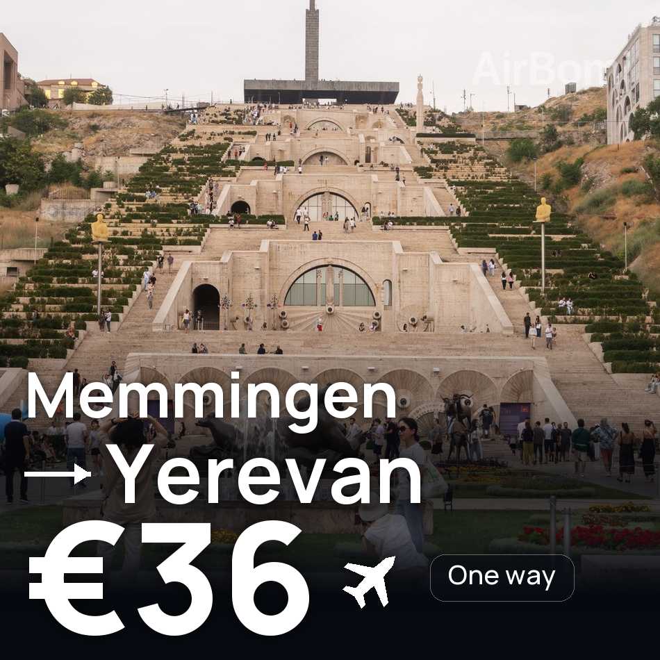 تذكرة طيران: ميمينجين — يريفان، €36