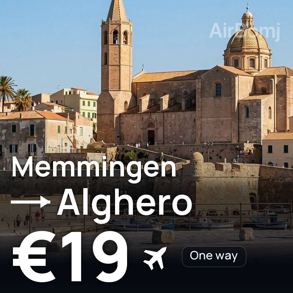 تذكرة طيران: ميمينجين — ألغيرو، €19