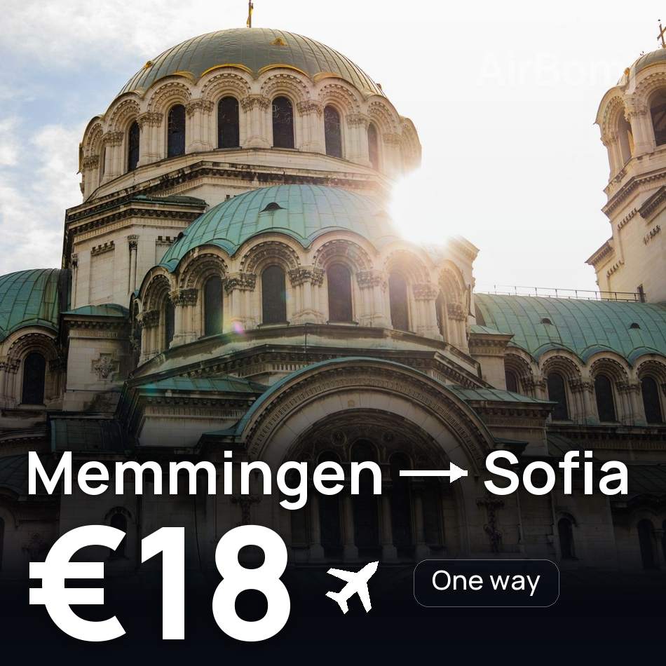 تذكرة طيران: ميمينجين — صوفيا، €18