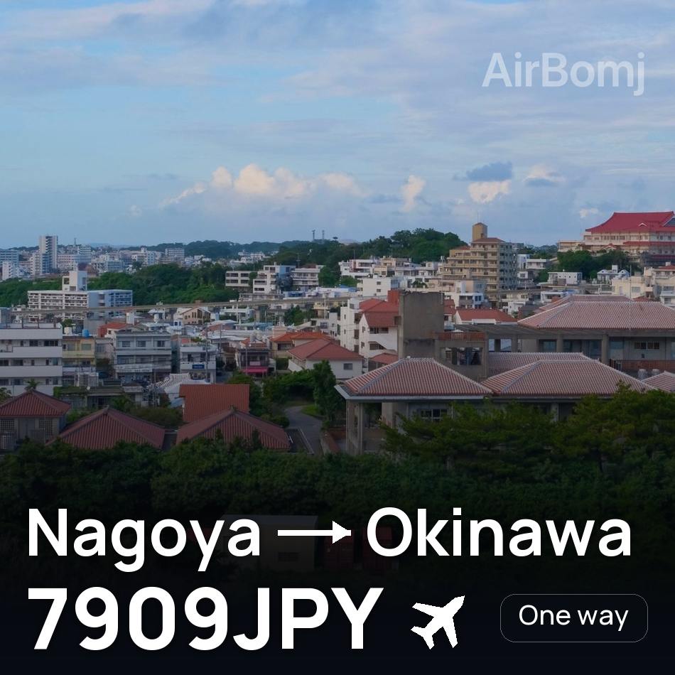 Passagem aérea: Nagóia — Naha, 7909JPY