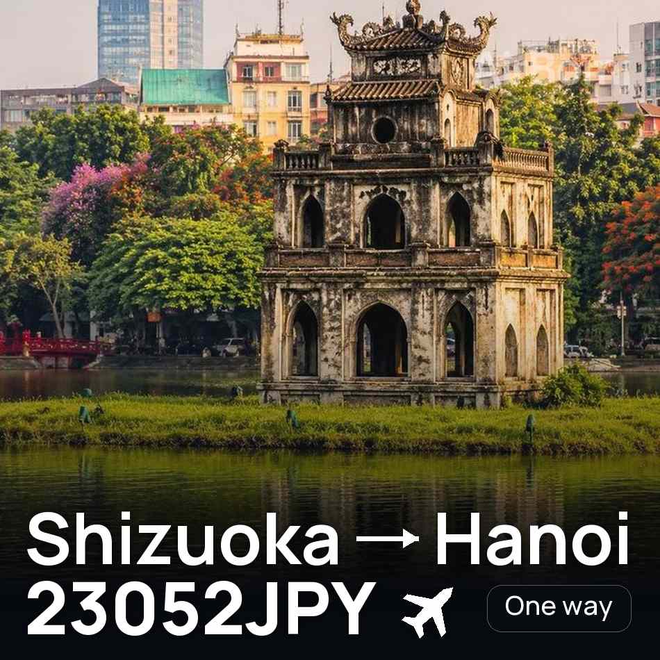Passagem aérea: Shizuoka — Hanói, 23052JPY