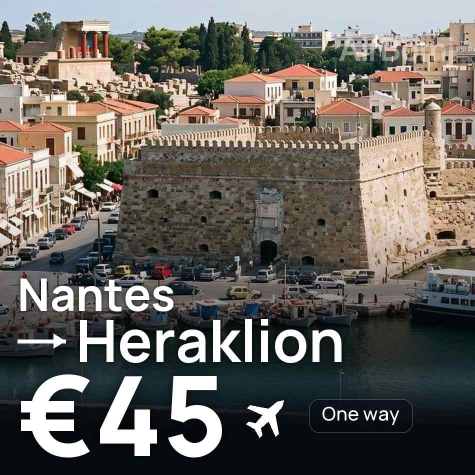 Biglietto aereo: Nantes — Candia, €45