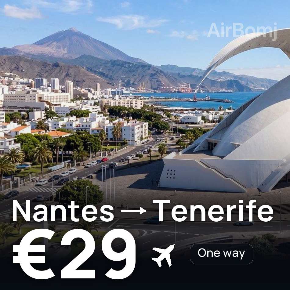 Biglietto aereo: Nantes — Tenerife, €29