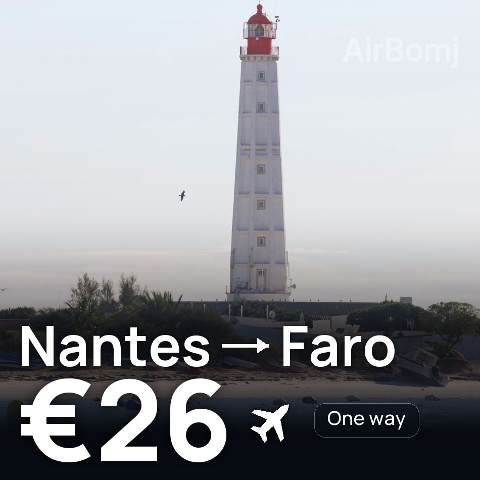 Biglietto aereo: Nantes — Faro, €26