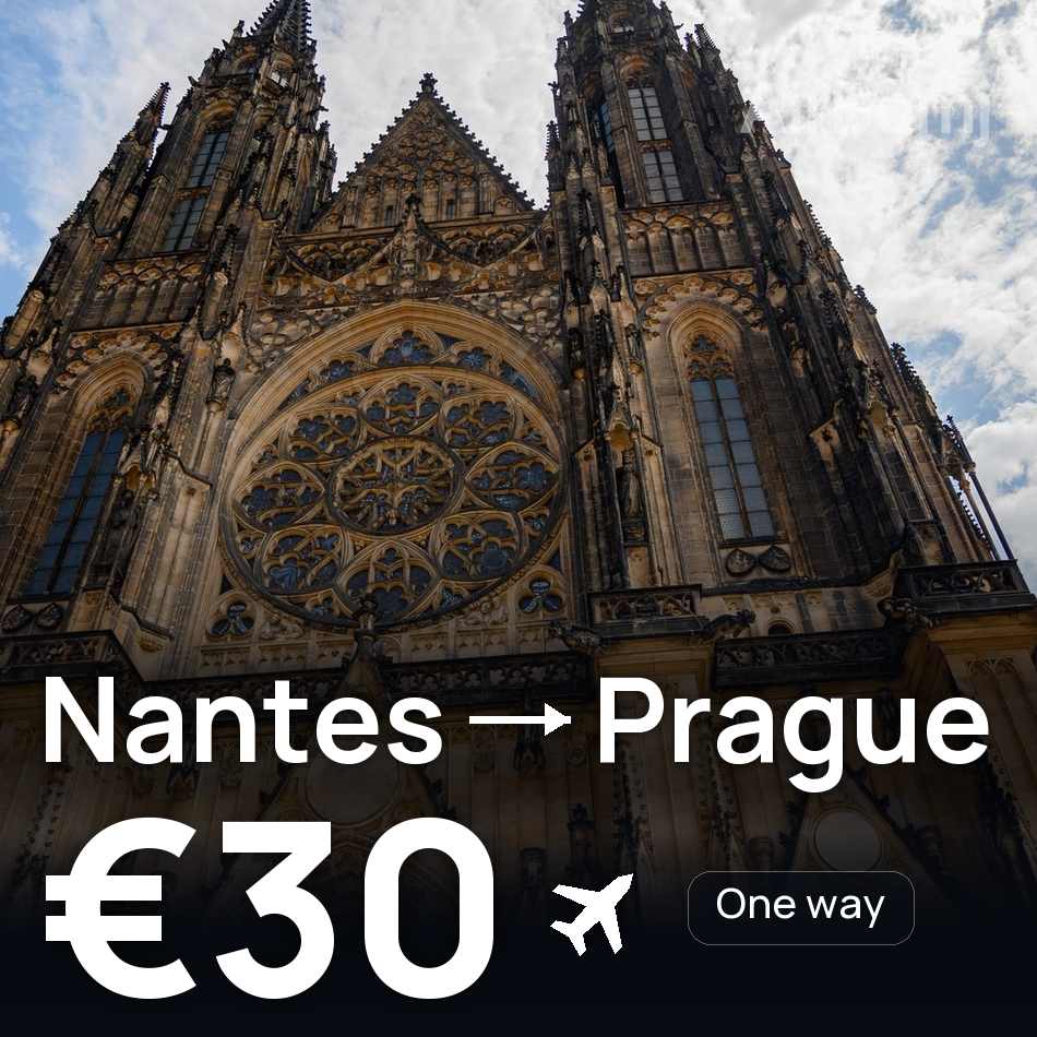 Biglietto aereo: Nantes — Praga, €30