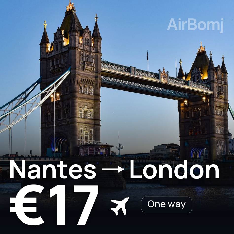 Biglietto aereo: Nantes — Londra, €17