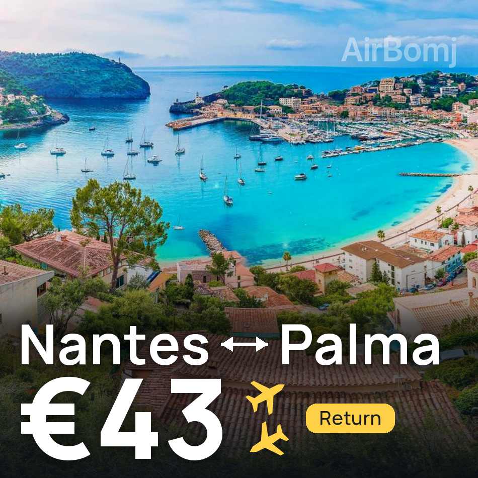 Billete de avión: Nantes — Palma de Mallorca, €43
