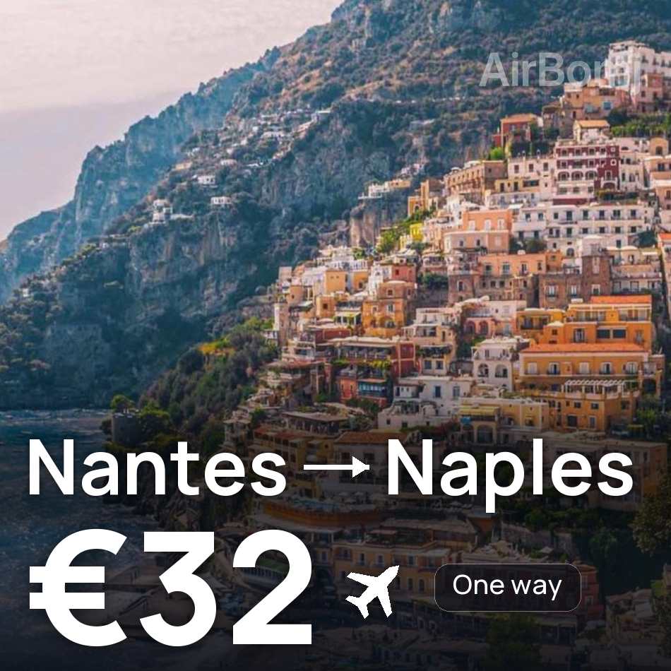 Billete de avión: Nantes — Nápoles, €32