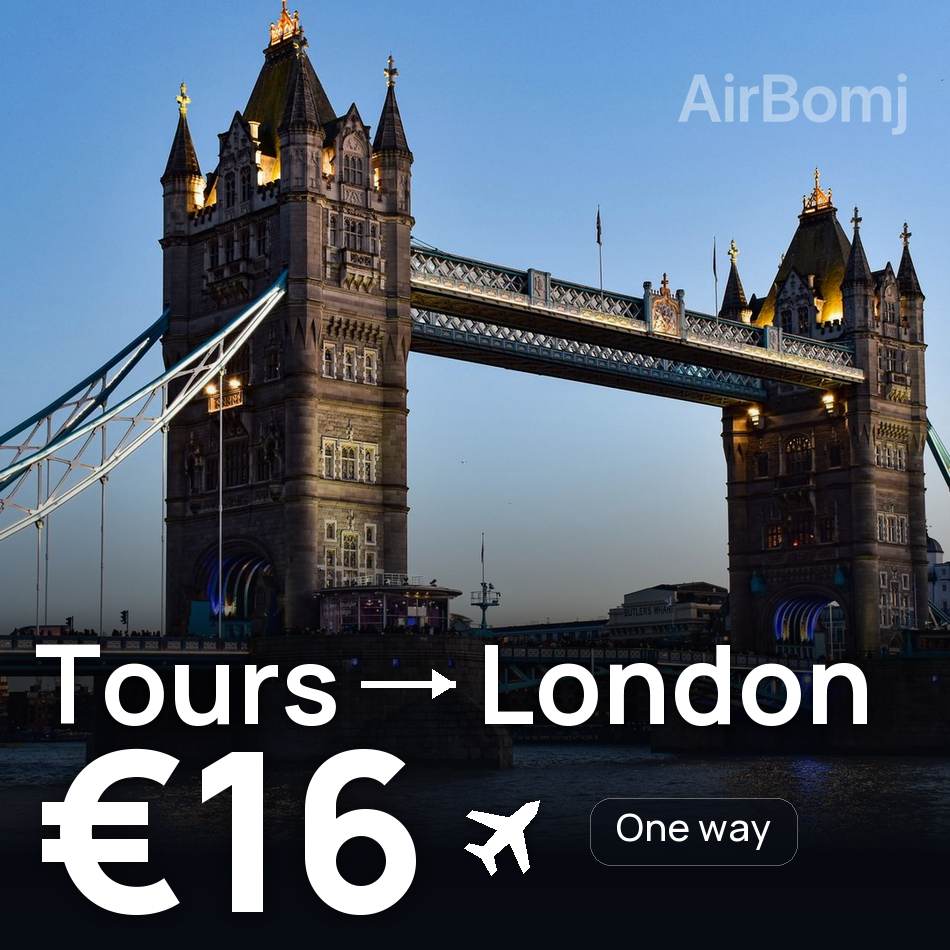 Biglietto aereo: Tours — Londra, €16
