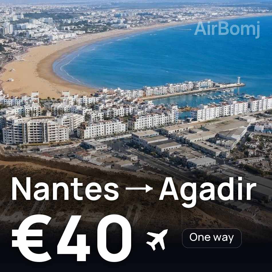 Biglietto aereo: Nantes — Agadir, €40