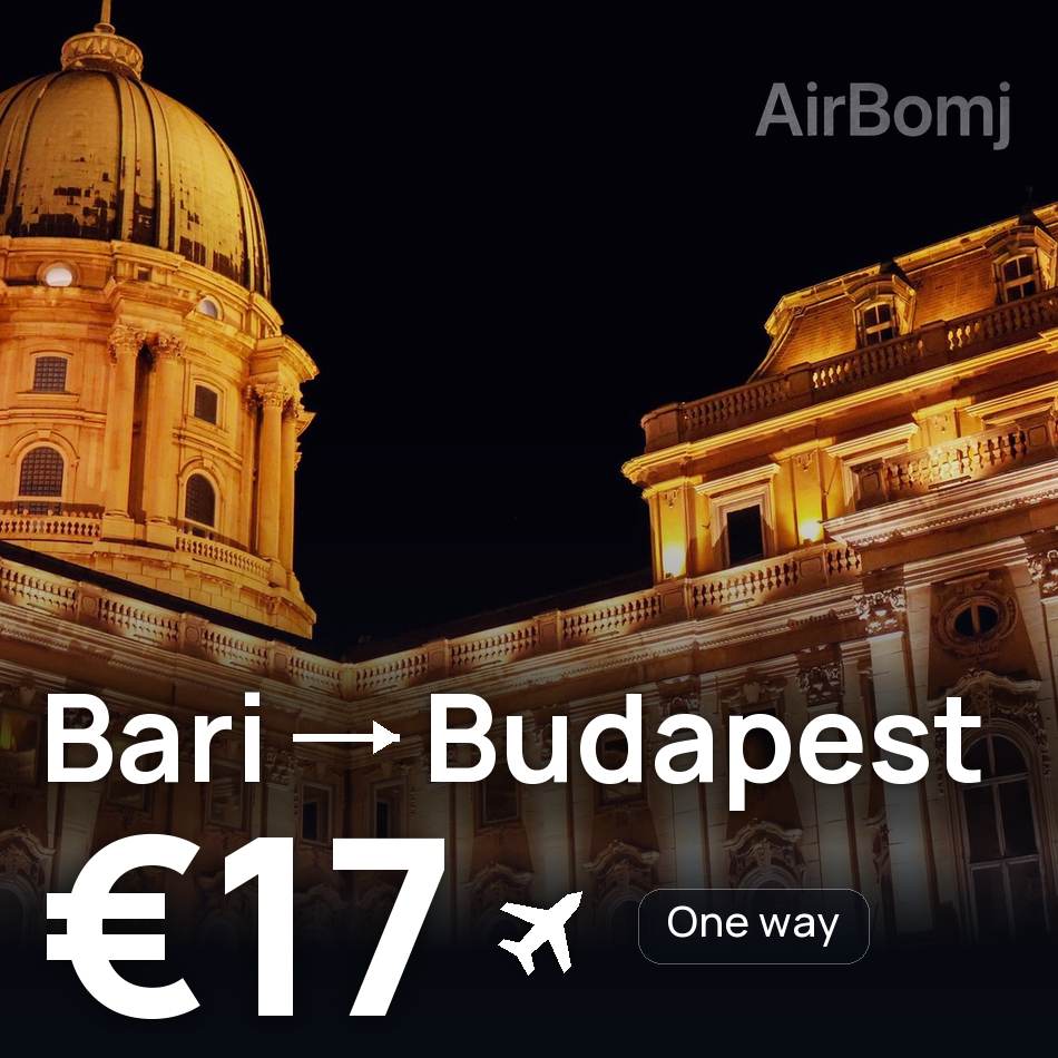 تذكرة طيران: باري — بودابست، €17