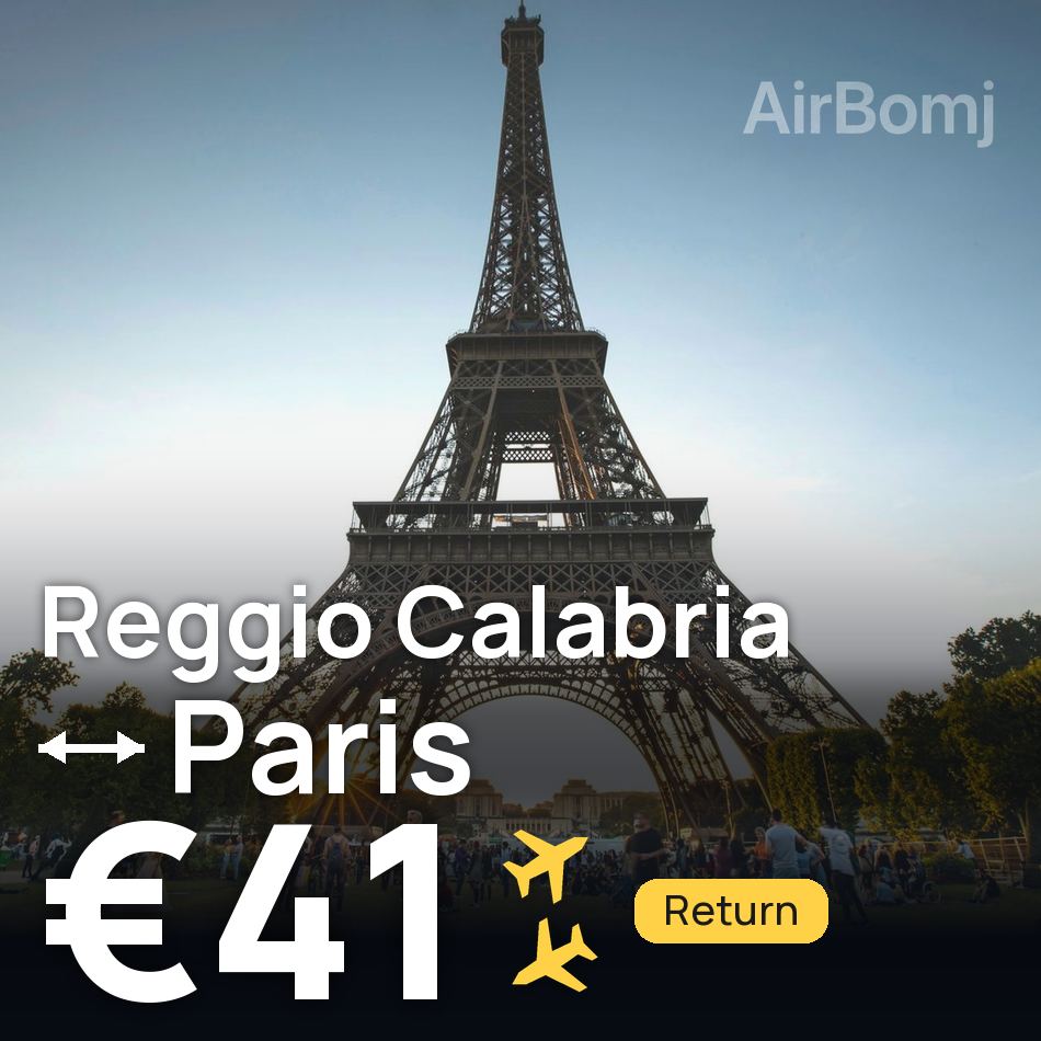 تذكرة طيران: ريجو كالابريا — باريس، €41
