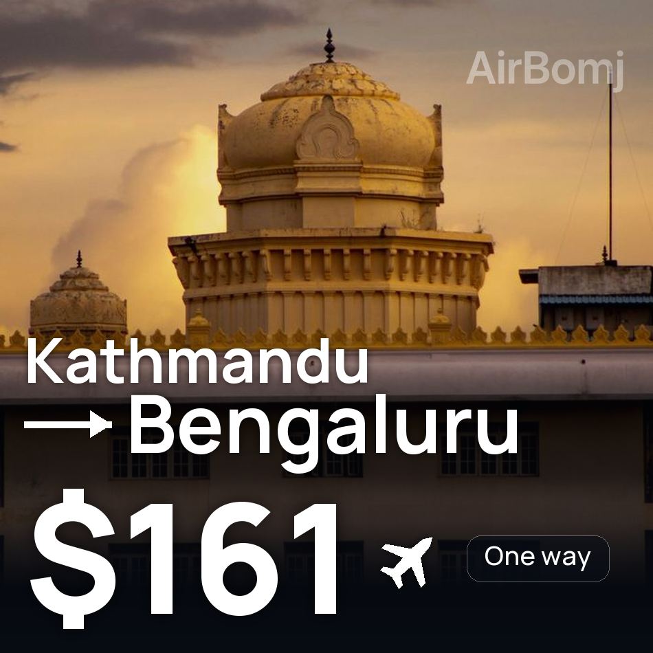 Flugticket: Kathmandu — Bengaluru, $161