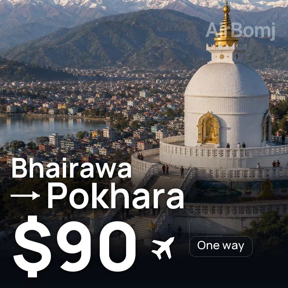 Flugticket: Siddharthanagar — Pokhara, $90