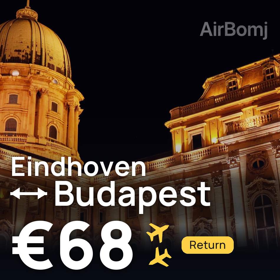 تذكرة طيران: آيندهوفن — بودابست، €68