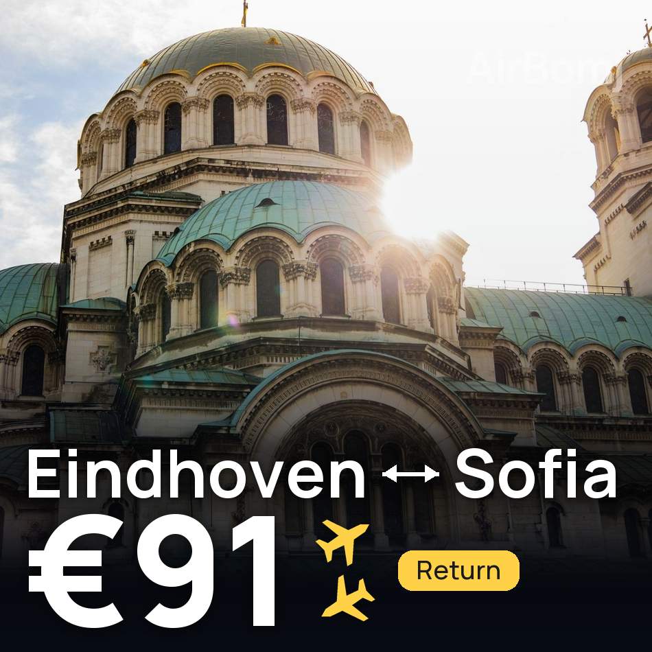 تذكرة طيران: آيندهوفن — صوفيا، €91
