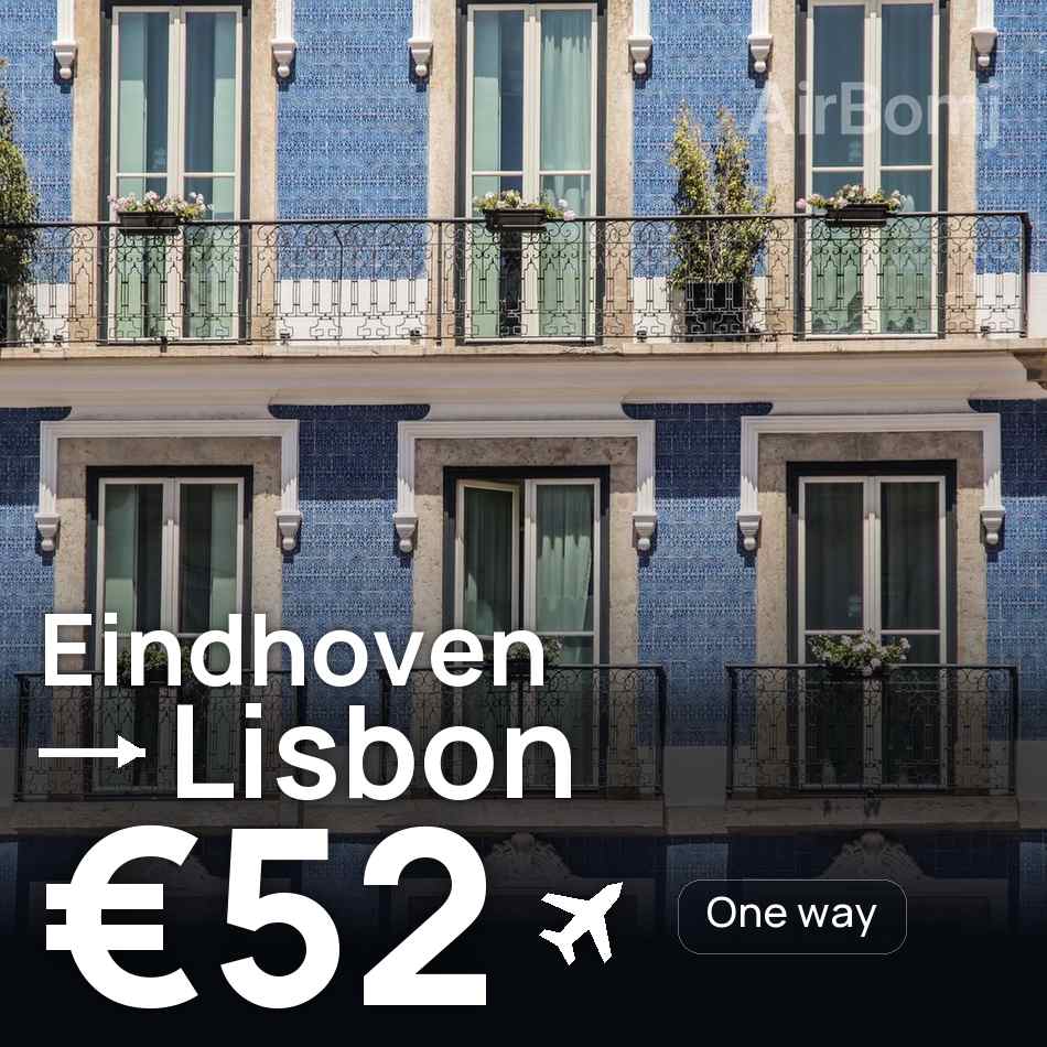 تذكرة طيران: آيندهوفن — لشبونه، €52