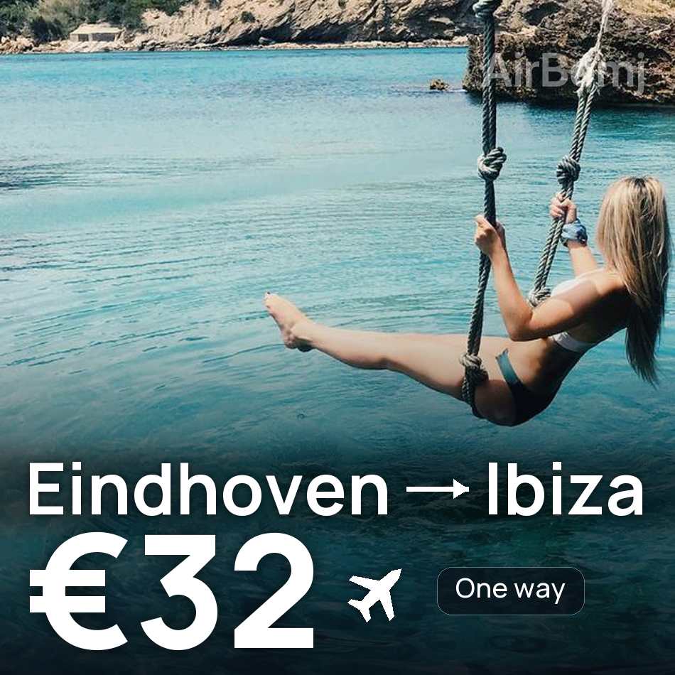 تذكرة طيران: آيندهوفن — إبيزا، €32