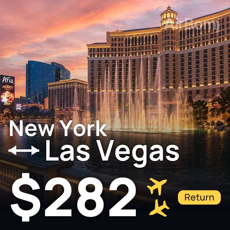 Billet d'avion : New York — Las Vegas, $282