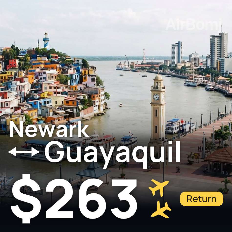 Billet d'avion : Newark — Guayaquil, $263