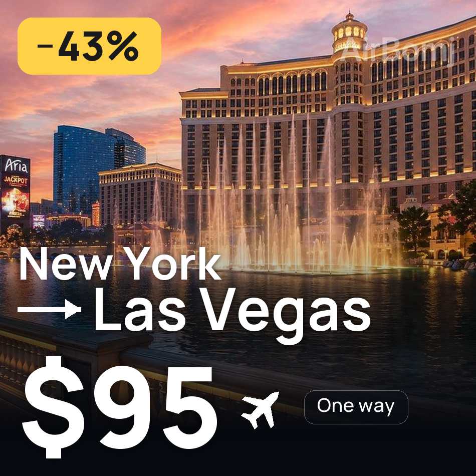 Billet d'avion : New York — Las Vegas, $95