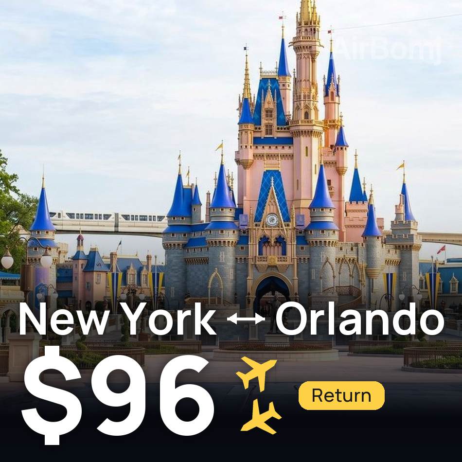 Billet d'avion : New York — Orlando, $96