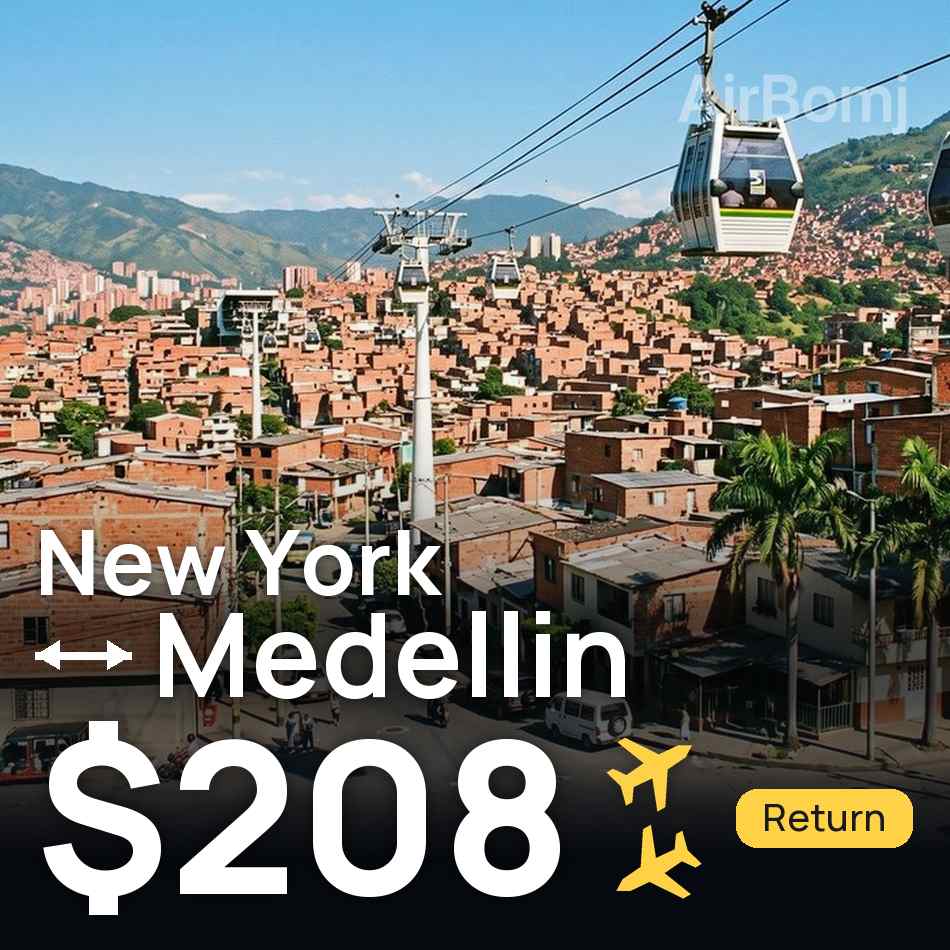Billet d'avion : New York — Medellín, $208