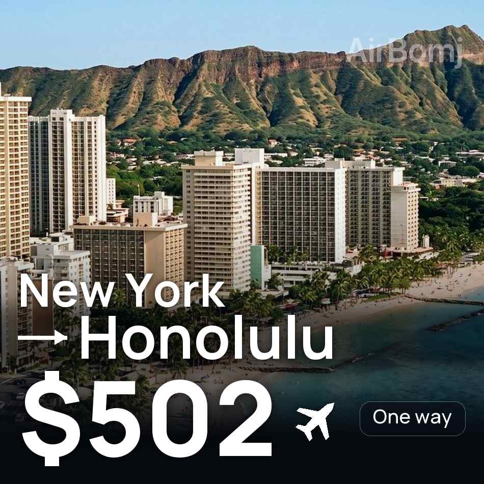 Billet d'avion : New York — Honolulu, $502