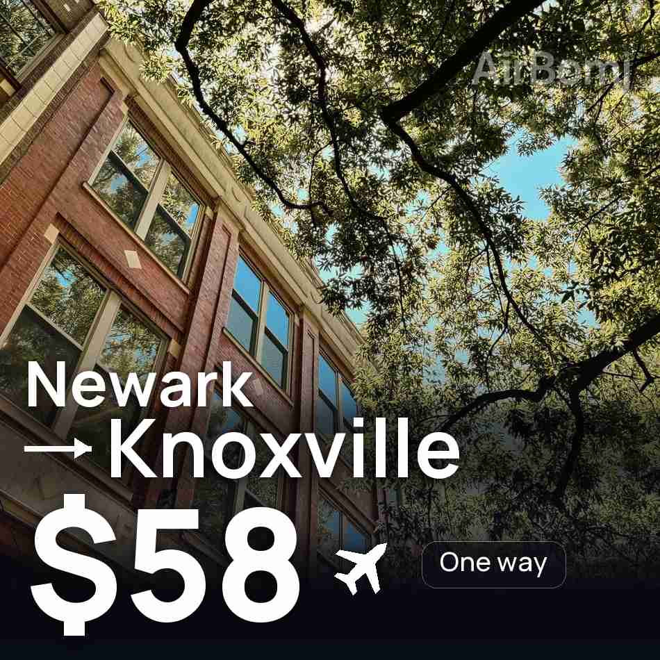 Billet d'avion : Newark — Knoxville, $58