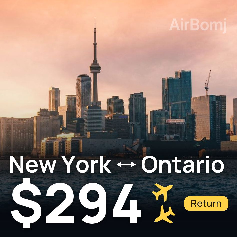 Billet d'avion : New York — Ontario, $294