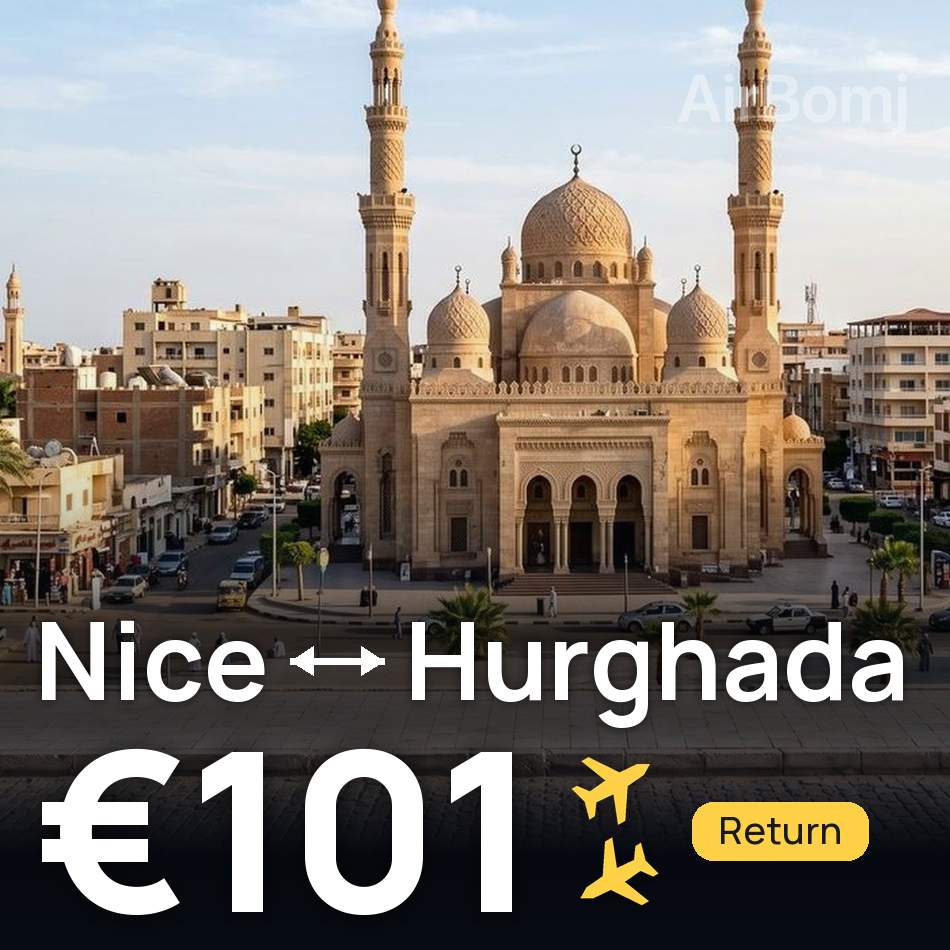 تذكرة طيران: نيس — الغردقة، €101