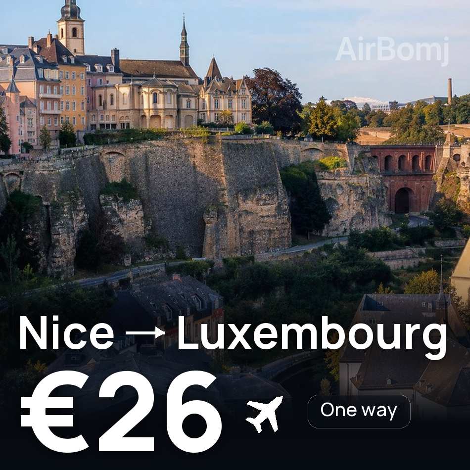تذكرة طيران: نيس — لوكسمبورغ، €26