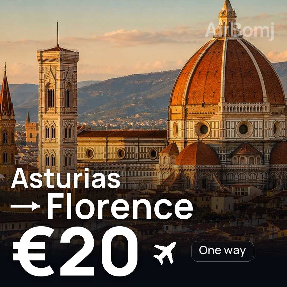 Billet d'avion : Asturias — Florence, €20