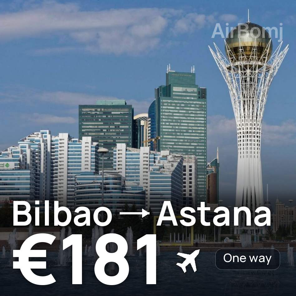 Bilet de avion: Bilbao — Astana, €181