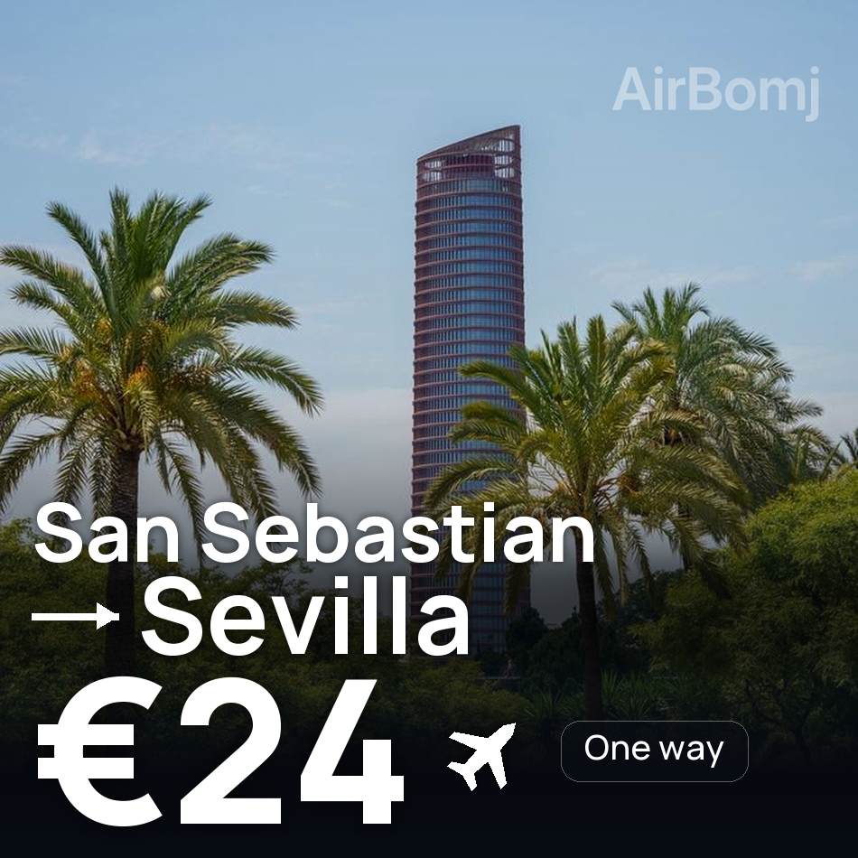 Billet d'avion : San Sebastián de los Reyes — Séville, €24
