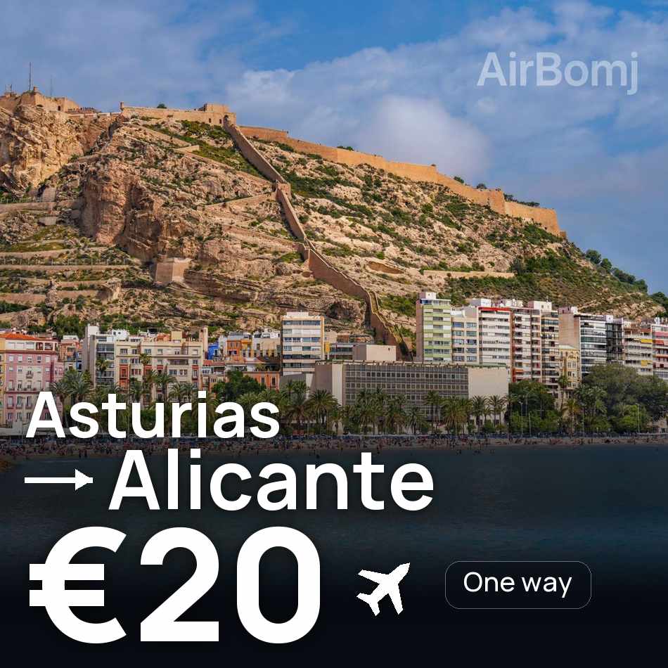 Billet d'avion : Asturias — Alicante, €20